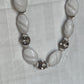 Vintage Mid-Century Signed West Germany Milk Glass and Rhinestone Choker Necklace