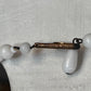 Vintage Mid-Century Signed West Germany Milk Glass Teardrop Fringe Necklace
