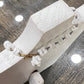 Vintage Mid-Century Signed Western Germany Sculpted Milk Glass X-Link Necklace