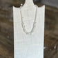 Vintage Mid-Century Signed Japan Sculpted Milk Glass Crescent and Pod Link Necklace