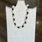 Vintage Mid-Century Unmarked Black and White Melon Glass Choker Necklace