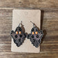 Floral Ghost Statement Dangle Earrings 