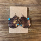 Witch Hat Pumpkin Statement Dangle Earrings 