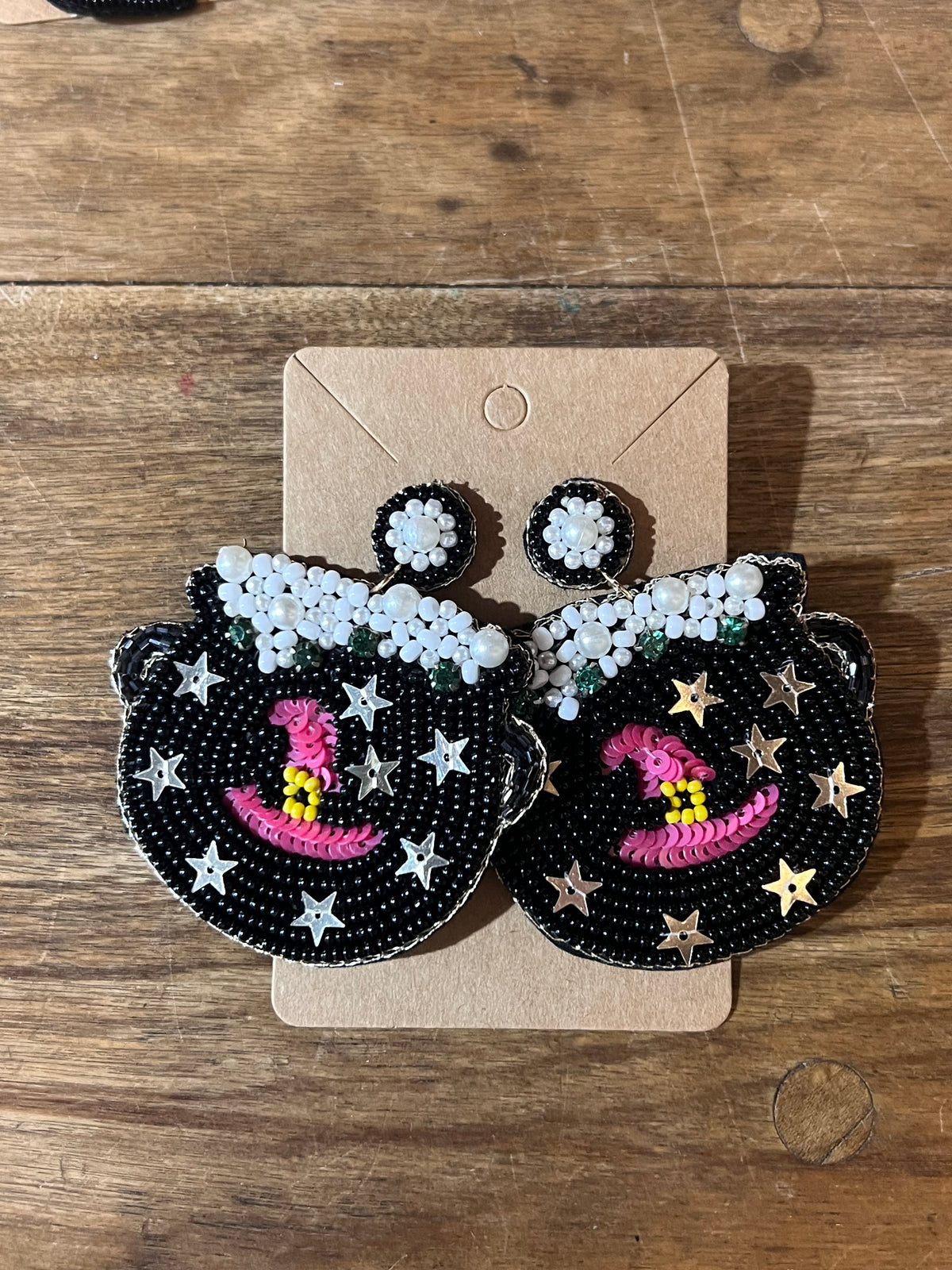Bubbling Cauldron Beaded Statement Earrings