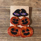Stacked Jack-O’-Lantern Beaded Statement Earrings
