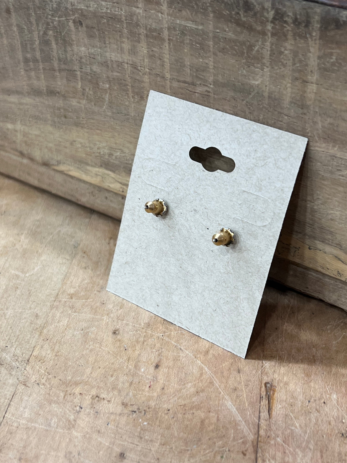 Vintage Square Gold-Tone Filigree Stud Earrings with Faux Pearl Centers