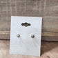 Vintage Retro Gold Rope Border Stud Earrings – 0.75" Swirled Terracotta Copper Enamel Post Earrings
