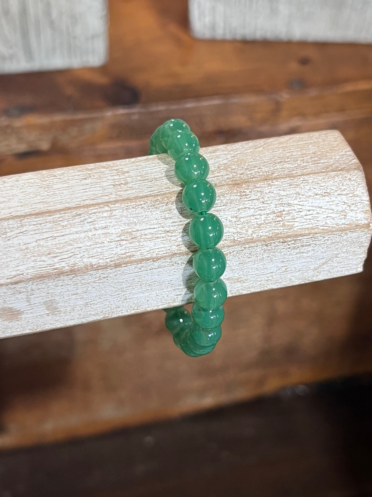 Natural Green Aventurine Gemstone Beaded Stretch Bracelet The Mustard Seed Collection, The Seed