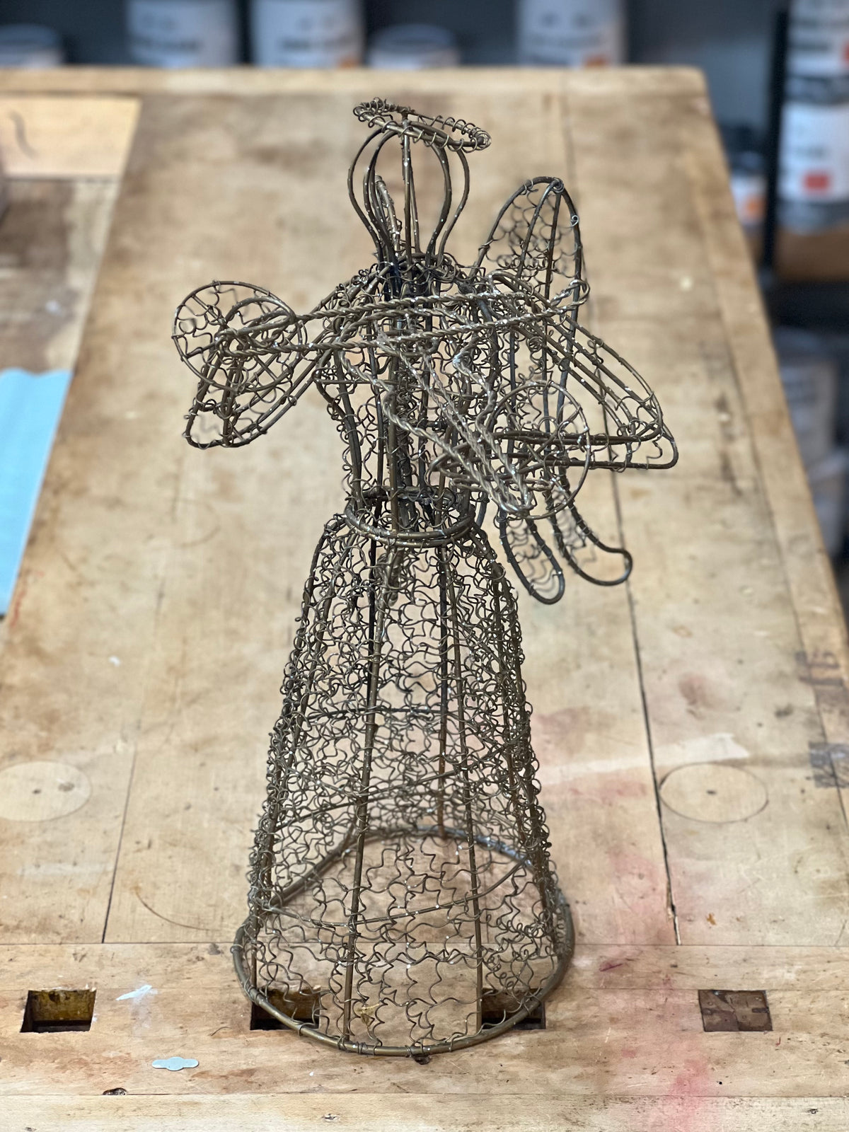 Vintage Style Wirework Angel with Violin