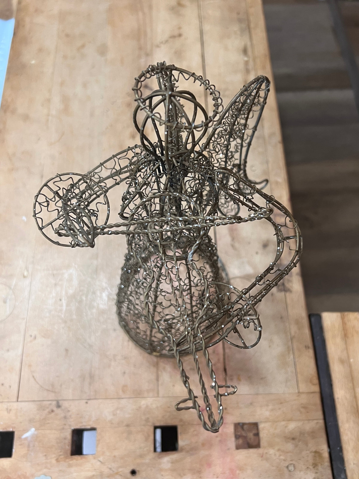 Vintage Style Wirework Angel with Violin