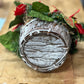 Artificial Christmas Poinsettia and Santa Basket Arrangement