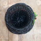 Snowman Top Hat Wicker Planter and Gift Basket