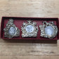 Gorham Silver-Plated Holiday Picture Frame Ornaments - Set of 3