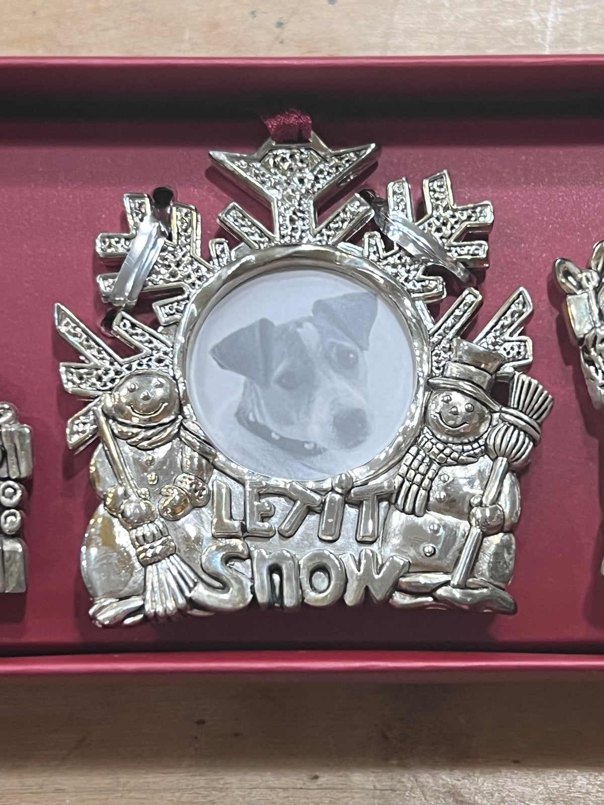 Gorham Silver-Plated Holiday Picture Frame Ornaments - Set of 3