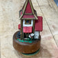 Vintage Handcrafted Wooden Chalet Music Box - "Silent Night"