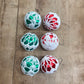 Vintage Handcrafted Crochet Lace Satin Ball Christmas Ornaments