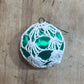 Vintage Handcrafted Crochet Lace Satin Ball Christmas Ornaments