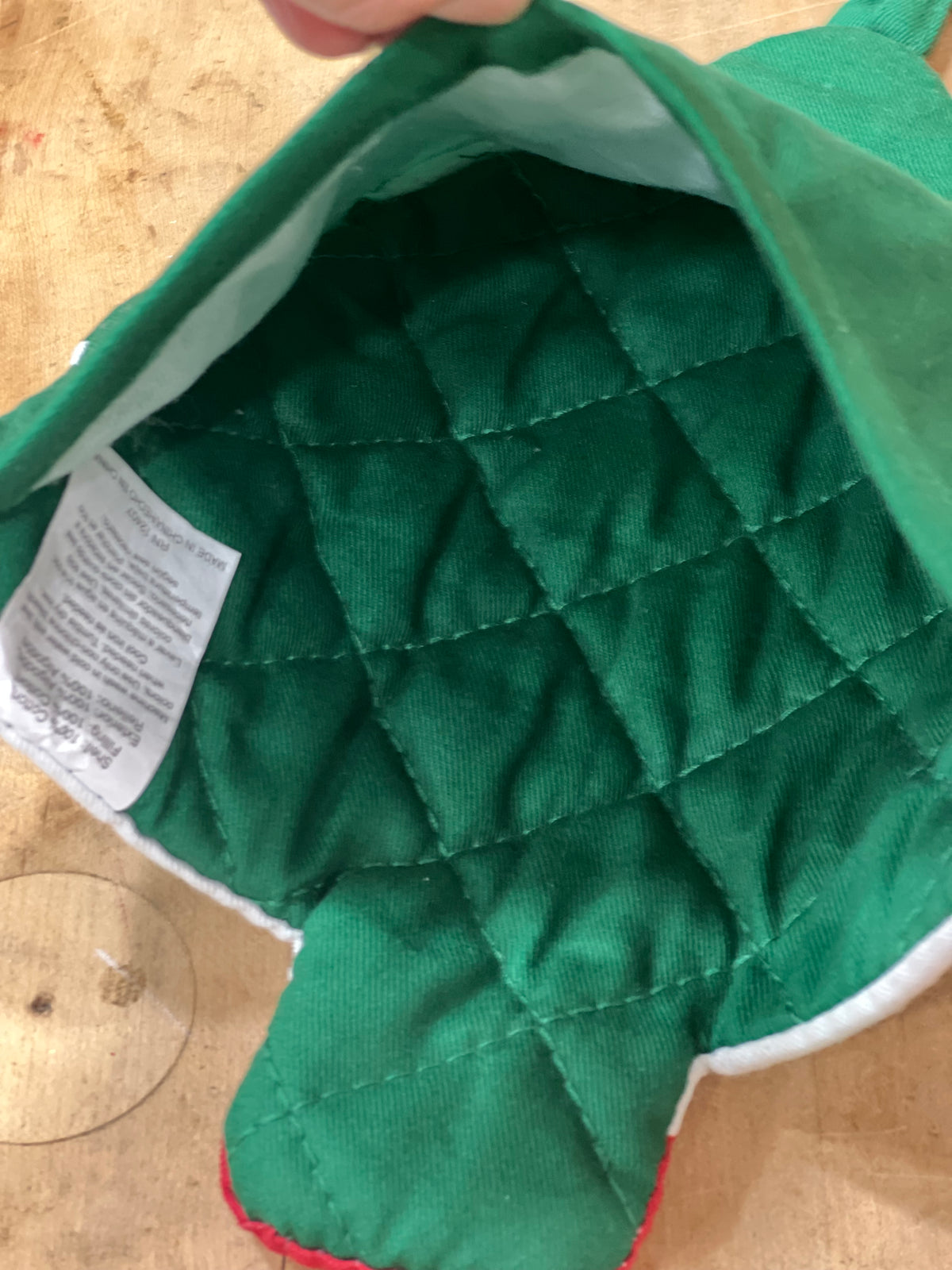 Festive Christmas Tree Quilted Pot Holder & Oven Mitt Pouch