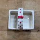 Vintage Ceramic Holly & Berry Ruffled Christmas Basket Planter