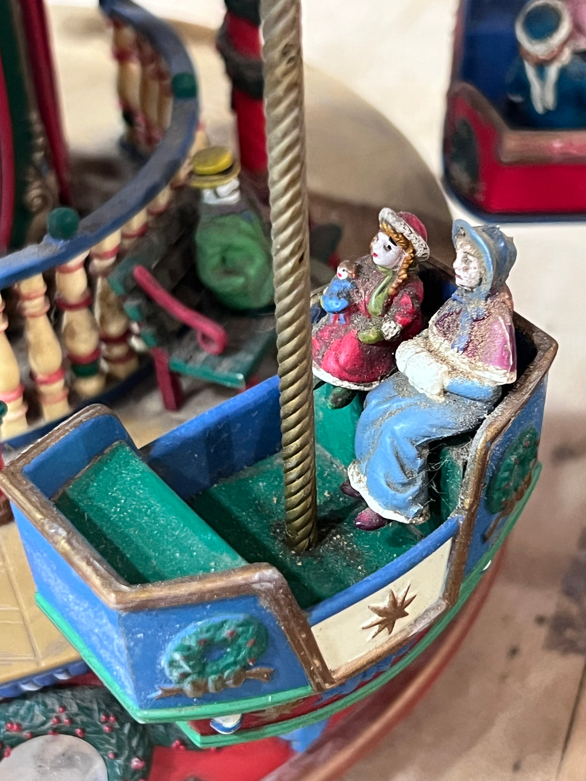 Vintage Mr. Christmas Holiday Fair Mechanical Carousel – TLC / Repair Special