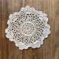 handmade 6.5" crocheted lace doily.