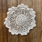 handmade 6.5" crocheted lace doily.