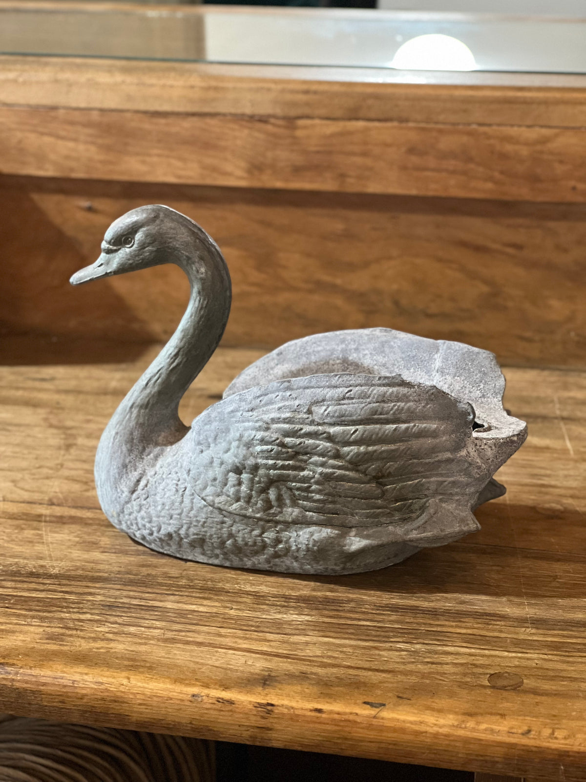 vintage Petites Choses heavy die-cast metal swan.