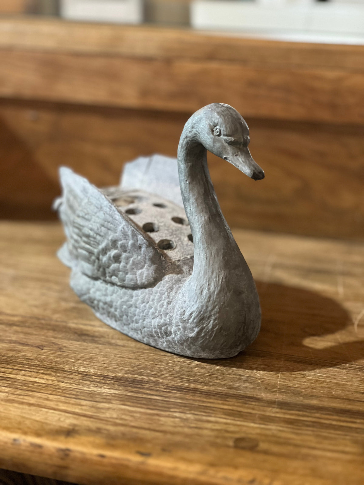 vintage Petites Choses heavy die-cast metal swan.