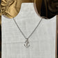 Silver Nautical Anchor Pendant Necklace (18")
