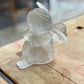 Frosted Lead Crystal Angel Candle Holder