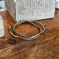 Vintage Mexican Silver Textured Wave Bangle Bracelets - Set of 2