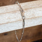 Petite Vintage Silver-Tone Twisted Diamond-Cut Bar Link Bracelet - XS 2" Diameter
