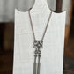 Vintage Mid-Century Norwegian Modernist Pewter Pendant Necklace The Mustard Seed Collection, The Seed