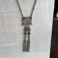 Vintage Mid-Century Norwegian Modernist Pewter Pendant Necklace The Mustard Seed Collection, The Seed