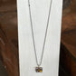 Vintage-Inspired Monogram "A" Damask Tile Pendant Necklace