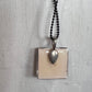 Vintage-Inspired Monogram "A" Damask Tile Pendant Necklace