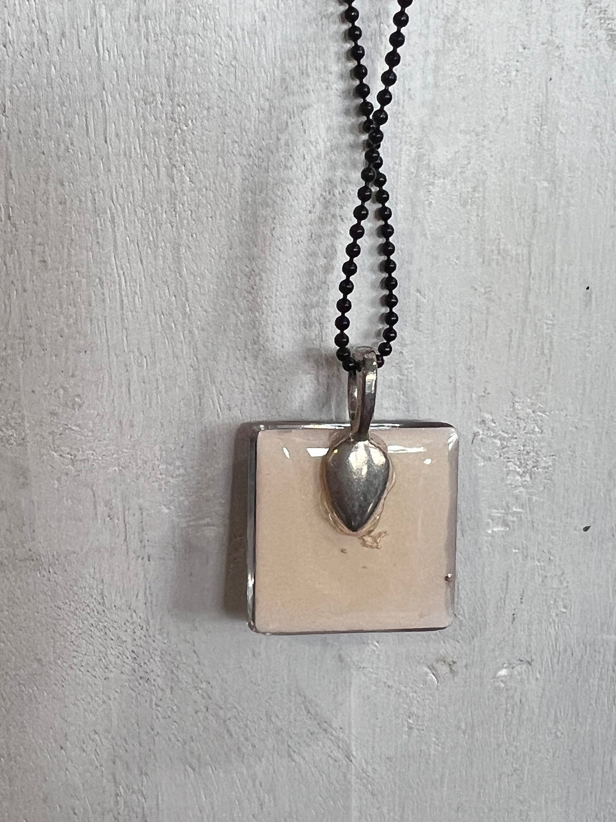 Vintage-Inspired Monogram "A" Damask Tile Pendant Necklace