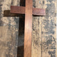 Vintage Brass &amp; Wood Wall Crucifix - 15" x 8" Catholic Corpus Cross