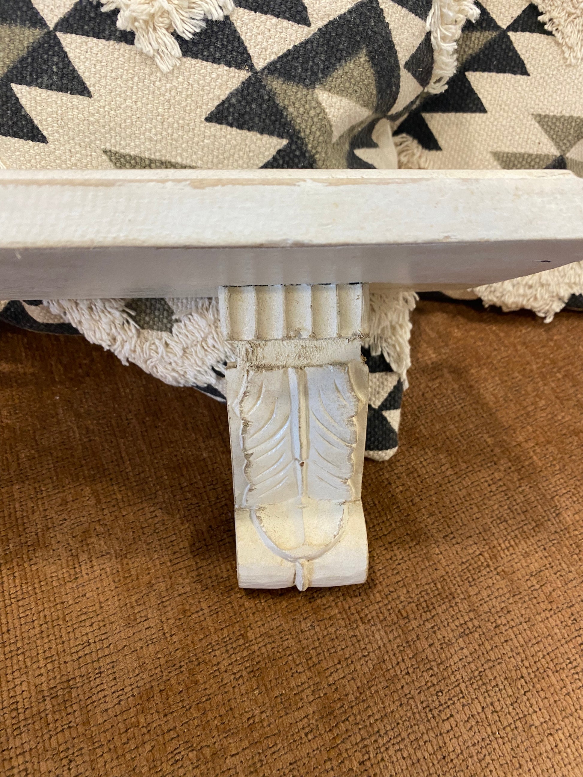 White Distressed Wood Shelf