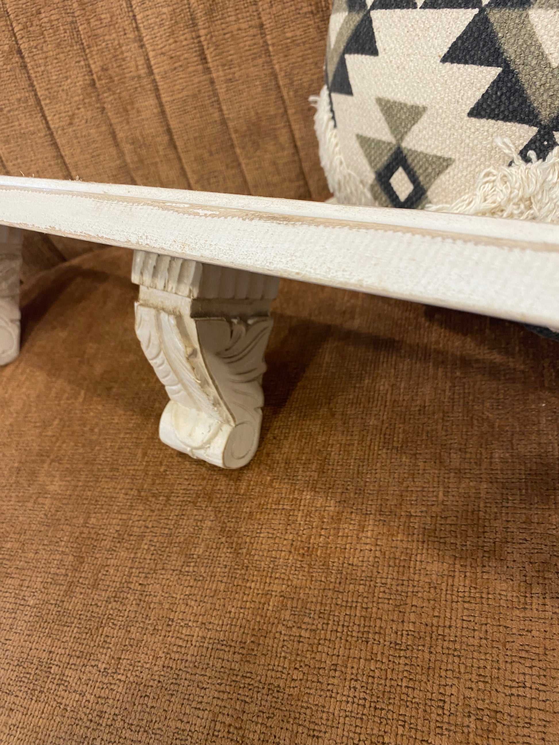 White Distressed Wood Shelf