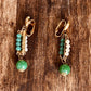 Mid-Century Modernist Openwork Geometric Jewelry Set: 28" Necklace & 2" Dangle Earrings