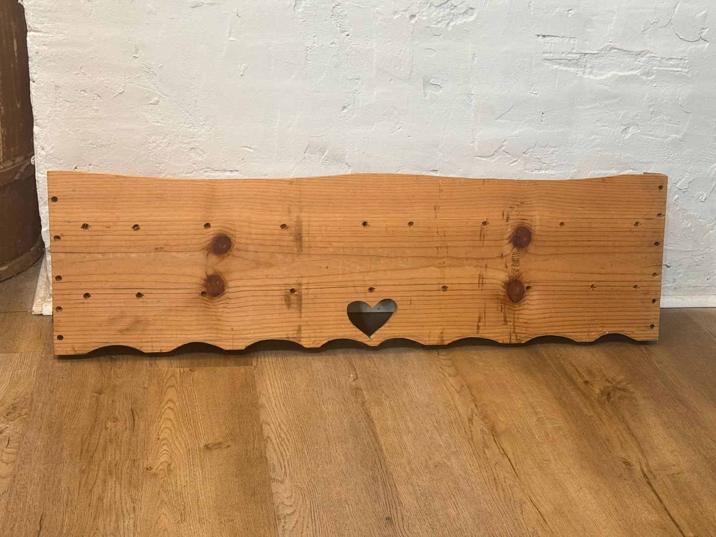 Vintage Wooden Shelf with Heart Cutout Turkey Creek Donations