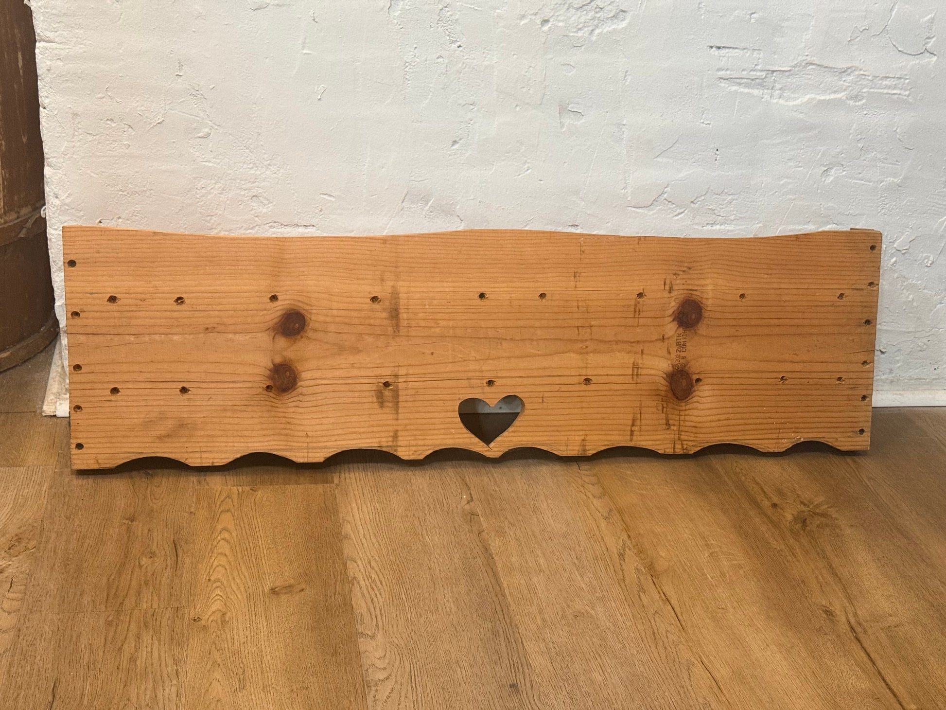Vintage Wooden Shelf with Heart Cutout Turkey Creek Donations