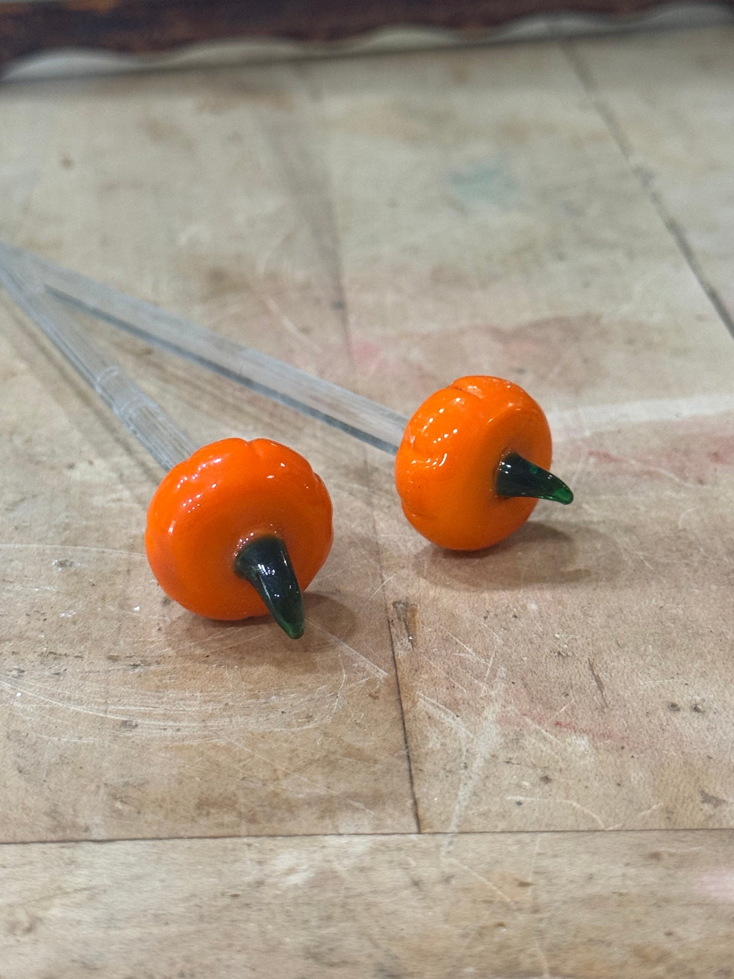 Set of 2 Pumpkin Cocktail Stirrers