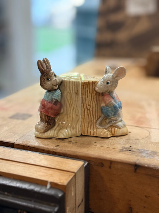 Vintage Otagiri Rabbit & Mouse Shakers