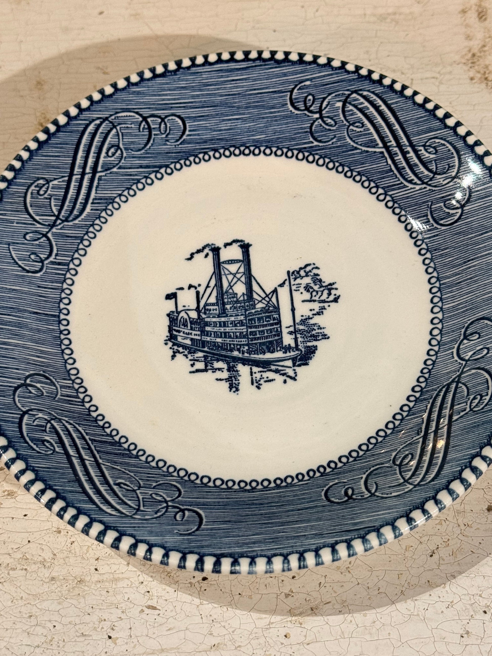 Vintage Blue Transfer ware Americana Collection The Mustard Seed Collection, The Seed