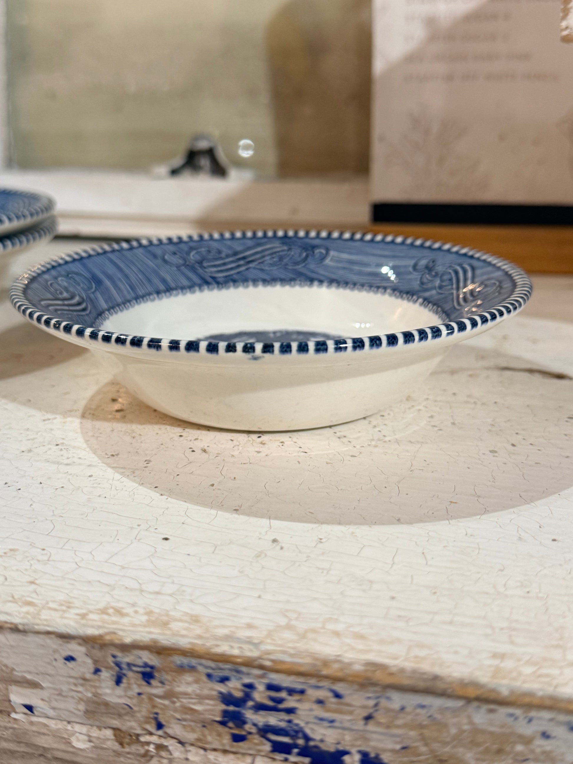 Vintage Blue Transfer ware Americana Collection The Mustard Seed Collection, The Seed