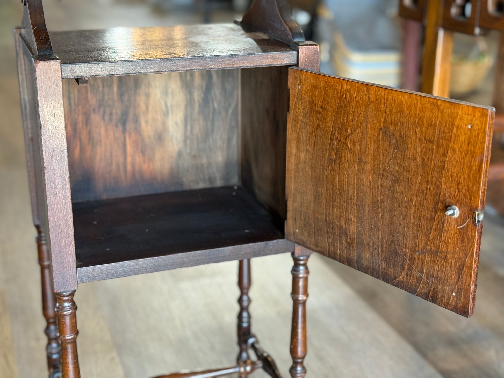 Antique Wooden Smoking Stand