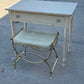 Vintage Cream Vanity or Desk with one Drawer