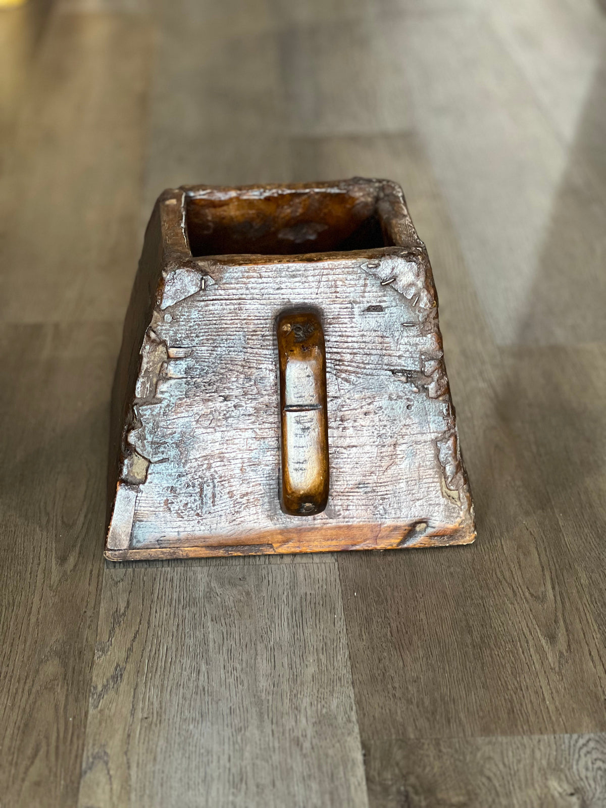 Antique Wooden Grain Measure ("Dou") – Rustic Farmhouse Decor The Mustard Seed Collection, The Seed